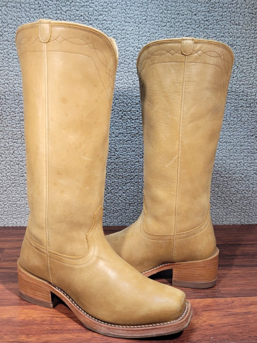 Tecovas The Charlie Women's Size 6.5B Camel Cowhide Stovepipe Boots